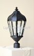 7297-1P Mediterranean Transitional Style Iron Outdoor Post Lantern