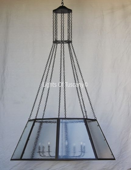 2605-8 Contemporary Wrought Iron Hanging Lantern Light