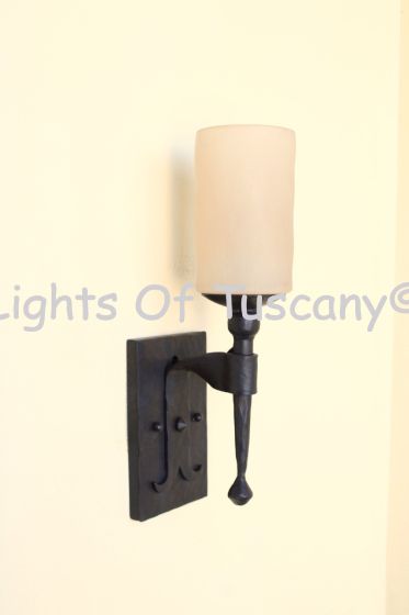 5066-1GLS Spanish Contemporary Indoor Iron Wall Sconce
