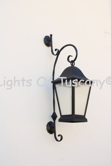 7246-1 Traditional Mediterranean Iron Outdoor Wall Lantern