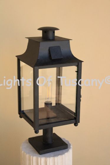 7357-1P Mediterranean Traditional Outdoor Iron Post Light
