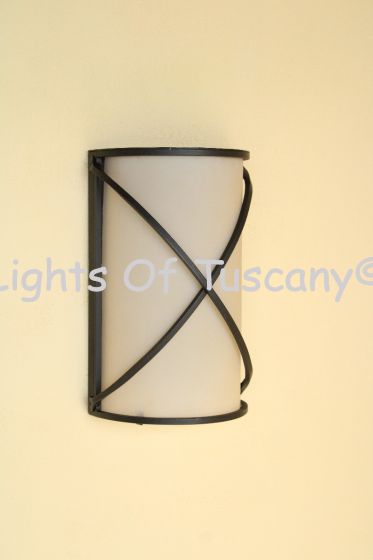 7407-1ACL Contemporary Outdoor/Indoor Iron Pocket Wall Light