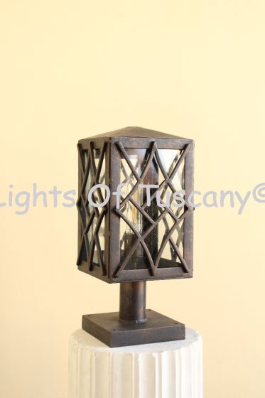 7850-1P Contemporary Outdoor Iron Post Light