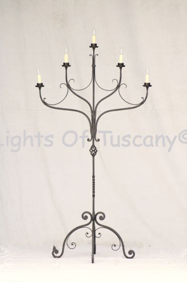 8510-5 Spanish Mediterranean Style Iron Floor Lamp