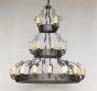1243-24 Mediterranean  Style 3 Tier Chandelier
