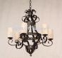 1741-6 Wrought Iron Country Italian Style Chandelier