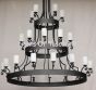 1031-30 Extra Large Transitional Wrought Iron Chandelier