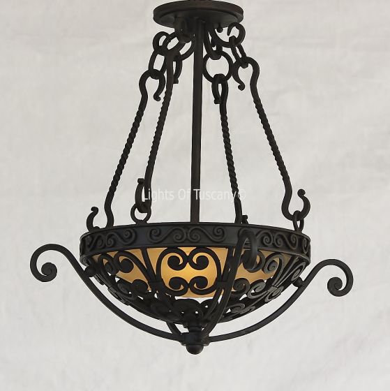 Tuscan Style Bowl Pendant Light.