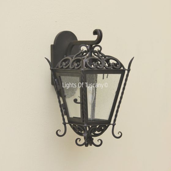 7131-1 Spanish Revival / Mediterranean Style Wrought Iron Outdoor Wall Light