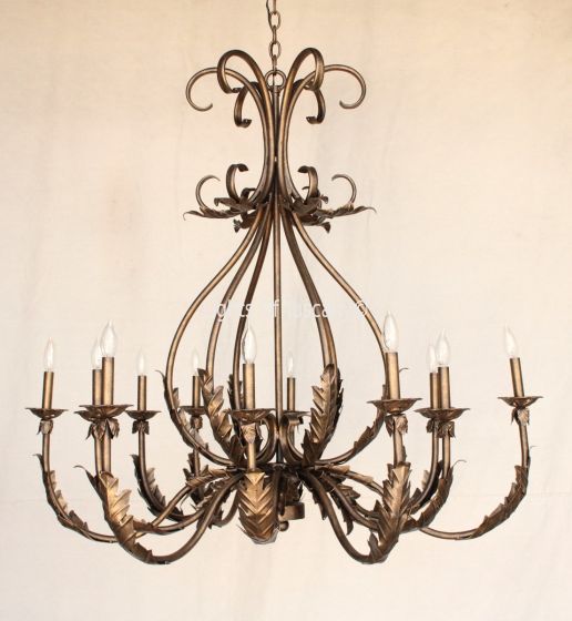 3106-12 Tuscan Iron Chandelier