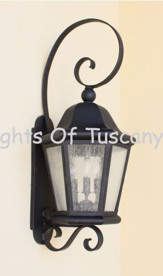 7219-3 Traditional Contemporary Outdoor Iron Wall Lantern