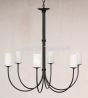 1453-6GL Wrought Iron Contemporary Style Chandelier