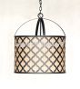 2640-6 Transitional Style Hanging Drum Pendant Light with Natural Mica