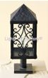 7430-1P Spanish Revival Style Exterior Iron Post Light