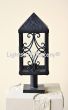 7430-1P Spanish Revival Style Exterior Iron Post Light