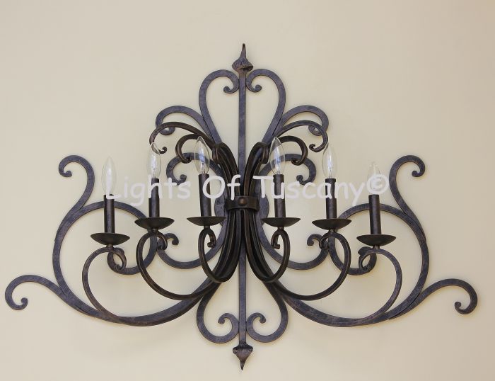 5390-6 Tuscan Wrought Iron Wall Sconce