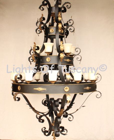 3161-18ONX Mediterranean Iron Chandelier