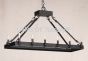 2392-14 Wrought Iron Contemporary Style Linear Chandelier