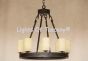 2802-8GLS Contemporary Style Wrought Iron Chandelier