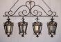 6196-4 Tuscan Style Linear Wrought Iron Hanging Light