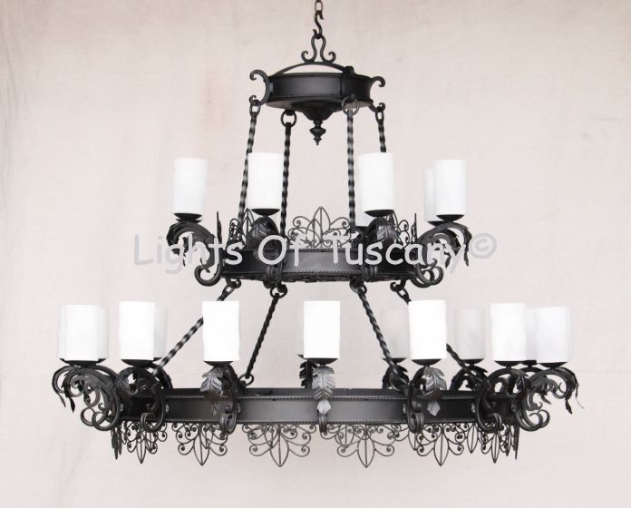 1846-24 Wrought Iron Chandelier