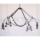 1037-8 Rustic Style Wrought Iron Chandelier