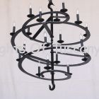 1040-18 Spiral Contemporary Wrought Iron Chandelier 