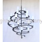 Contemporary Iron Chandelier, Spiral Chandelier, Rustic Spiral Chandelier, Spiral Chandelier, Mediterranean Spiral Chandelier, Large Spiral Chandelier, Iron Chandelier, Spiral Entryway Chandelier