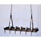 1078-12 Rustic Spanish Iron Linear Chandelier