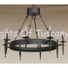 1080-8 Contemporary Spanish Style Wrought Iron Chandelier