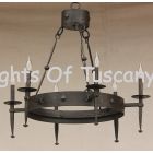 1081-6 Contemporary Spanish Style Wrought Iron Chandelier R:$999