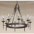 1085-8 Spanish Style Wrought Iron Chandelier