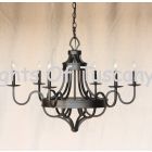 1095-6 Transitional Mediterranean Style Wrought Iron Chandelier