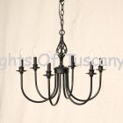 1185-6 Transitional Style Wrought Iron Chandelier