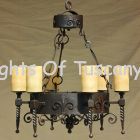 Chandeliers-hanging-Hand-Forged Wrought Iron