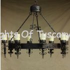 1234-8 Tuscan/Mediterranean Style Wrought Iron Chandelier