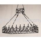 1293-20 Wrought Iron Italian Country Style Island Chandalier 