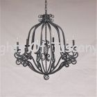 1333-8  Spanish Tuscan Style Wrought Iron Chandelier