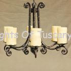 Tuscan-Gothic-Medieval Chandelier-Hand Forged-Wrought Iron