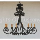 Large Spanish Style Iron Chandelier 1371-8