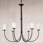 1453-6GL Wrought Iron Contemporary Style Chandelier