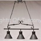 Italian Rustic Country Hanging Light Pool Table Kitchen Nook 