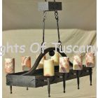 Contemporary- Hand Forged-Wrought Iron Chandelier