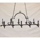 1548-10 Contemporary Spanish Wrought Iron Chandelier 
