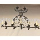 1558-10 Spanish Style Wrought Iron Chandelier