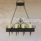 Tuscan wrought Iron Island chandelier