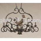 1820-6 Rustic Farmhouse Wrought Iron Chandelier