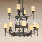 1625-12 Spanish Style Wrought Iron Chandelier