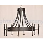 1948-8 Transitional Style Wrought Iron Chandelier
