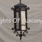 pendant-lighting-hanging-Hand-Forged Wrought Iron/ Spanish Revival lantern